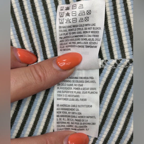 DON'T ASK WHY Stripped Button Front Dress with Bow Straps Made in Italy n16 - Picture 7 of 7